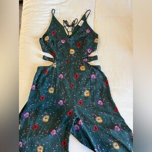 Green Floral Jumpsuit